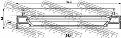 Сальник привода FEBEST 95JES40550814C