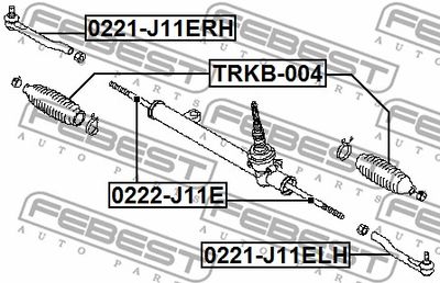 Наконечник рулевой правый FEBEST 0221J11ERH