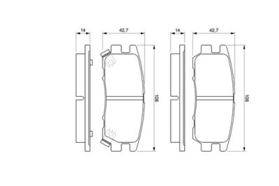 Колодки тормозные дисковые задние BOSCH 0986461768
