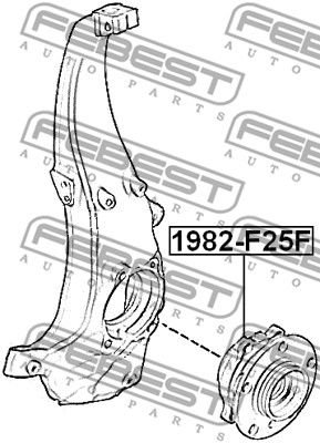 Ступица передняя FEBEST 1982F25F