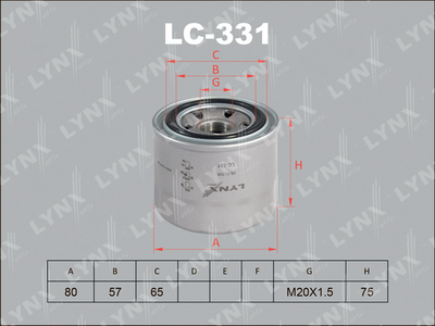 Фильтр масляный LYNXauto LC331