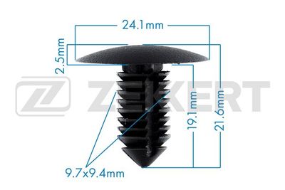 Клипса крепежная Zekkert BE1415