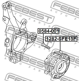 Ступица передняя FEBEST 1282SFE15F