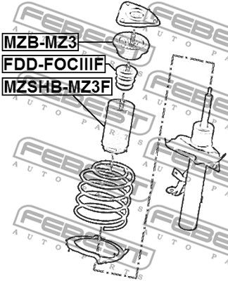 Отбойник амортизатора переднего FORD 1710056