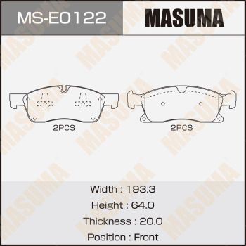 Колодки тормозные дисковые Masuma MSE0122