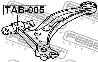 Сайлентблок рычага переднего FEBEST TAB005