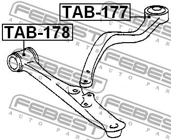Сайлентблок нижнего переднего рычага FEBEST TAB177