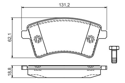 Комплект колодок для дискового тормоза BOSCH 0986494332