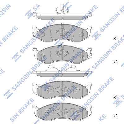 Колодки тормозные дисковые SANGSIN SP1112
