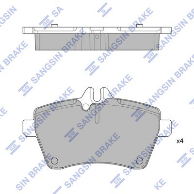 Колодки тормозные дисковые SANGSIN SP1749