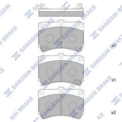 Колодки тормозные передние SANGSIN SP1067