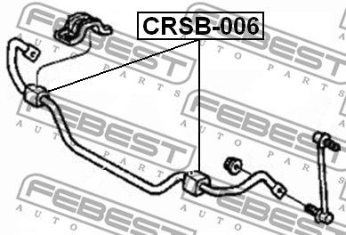 Втулка стабилизатора переднего FEBEST CRSB006