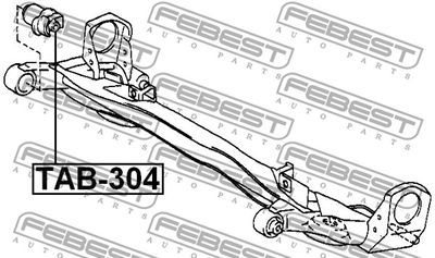 Сайлентблок задней балки FEBEST TAB304