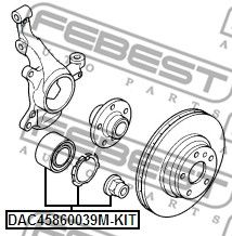 Подшипник передней ступицы FEBEST DAC45860039MKIT