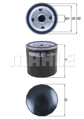 Фильтр масляный MAHLE OC242