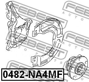 Ступица передняя FEBEST 0482NA4MF