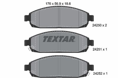 Комплект колодок для дискового тормоза TEXTAR 2425001