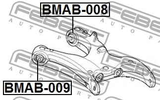 Сайлентблок заднего нижнего рычага FEBEST BMAB009