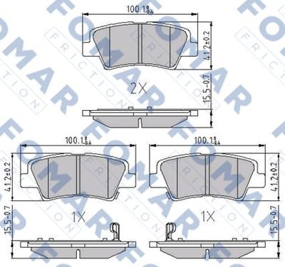 Колодки тормозные задние FOMAR FRICTION FO899281