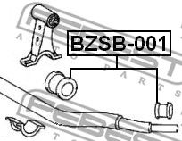 Втулки переднего стабилизатора комплект FEBEST BZSB001