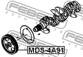 Шкив коленвала FEBEST MDS4A91