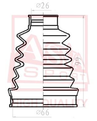 Пыльник ШРУС комплект без смазки ASVA ASBTINTG