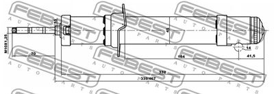 Амортизатор передний FEBEST 12658719F