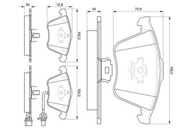 Колодки тормозные дисковые BOSCH 0986494103