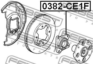 Ступица передняя комплект FEBEST 0382CE1F