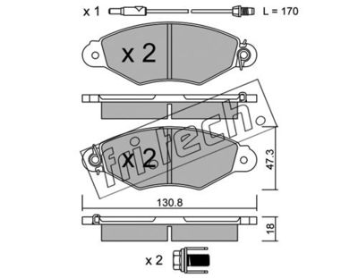 Комплект колодок для дискового тормоза TRUSTING 2621