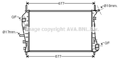 Радиатор системы охлаждения AVA FDA2376
