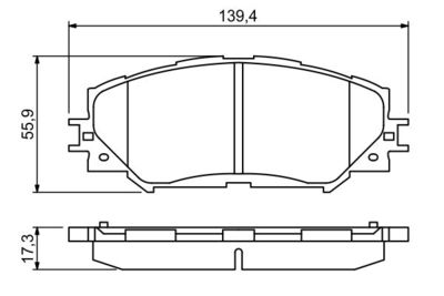 Колодки тормозные дисковые передние BOSCH 0986494240