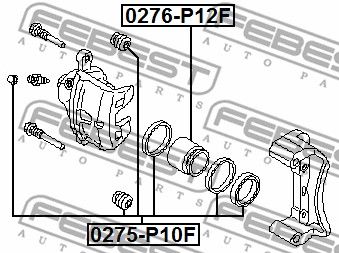 Ремкомплект тормозного суппорта FEBEST 0275P10F