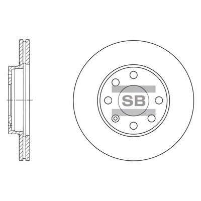 Диск тормозной передний SANGSIN SD3004