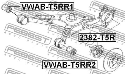 Сайлентблок заднего рычага FEBEST VWABT5RR1