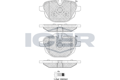 Колодки тормозные ICER 182004