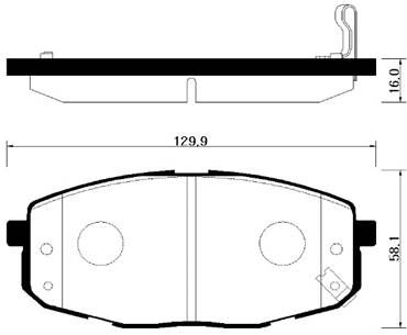 Колодки тормозные дисковые HSB HP1020