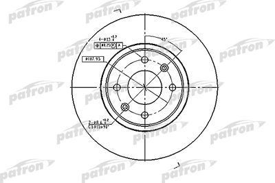 Диск тормозной передний PATRON PBD2796
