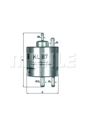 Фильтр топливный MAHLE KL87