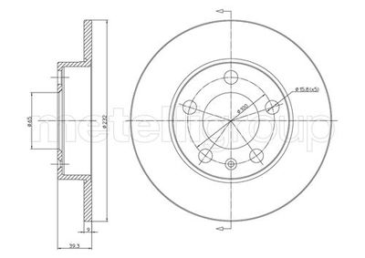 Диск тормозной METELLI 230366C