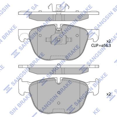 Колодки тормозные передние SANGSIN SP2172