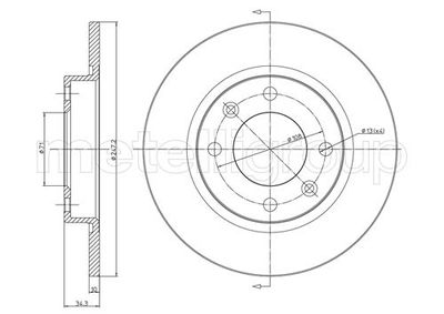 Диск тормозной задний BAPCO BD0166