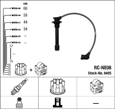 Комплект проводов высоковольтных NGK 9405