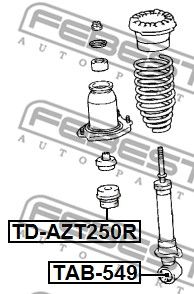 Отбойник амортизатора FEBEST TDAZT250R