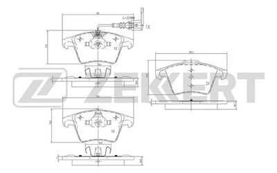 Колодки тормозные дисковые передние с датчиком Zekkert BS2797