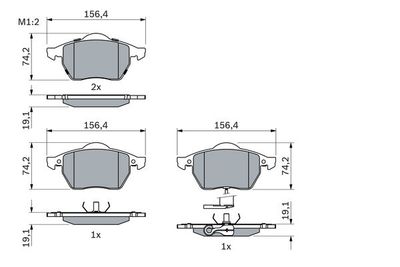 Колодки тормозные передние BOSCH 0986494018