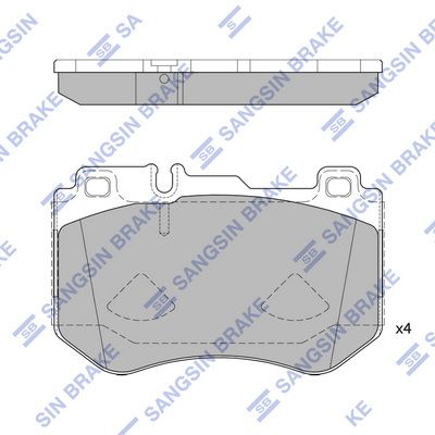 Колодки тормозные передние SANGSIN SP4192