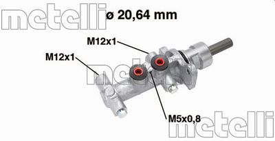Цилиндр тормозной главный METELLI 050768