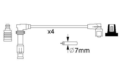 Комплект проводов высоковольтных BOSCH 0986356986
