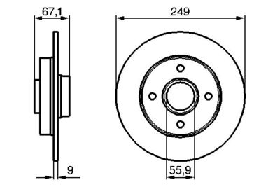 Диск тормозной задний BOSCH 0986479219